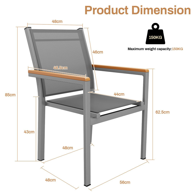 Outdoor Lounge Chair, Grey