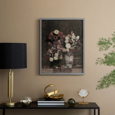 Vintage Floral Print CXXII Framed Print - Solid Wood