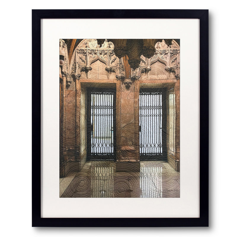 Woolworth Building 1 Print by Marilyn Henrion, Black Framed Paper, 21.2" H x 17.2" W