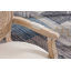 Chaise d'appoint rembourrée capitonnée en tissu crème