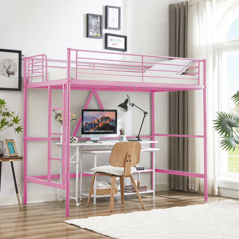 Metal Storage Bed, Pink