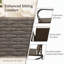 Ensemble de conversation de terrasse ergonomique en métal pour 2 personnes avec coussins confortables et structure en acier robuste-585312724
