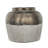 Round Sienna Brown Ceramic Accent Vase