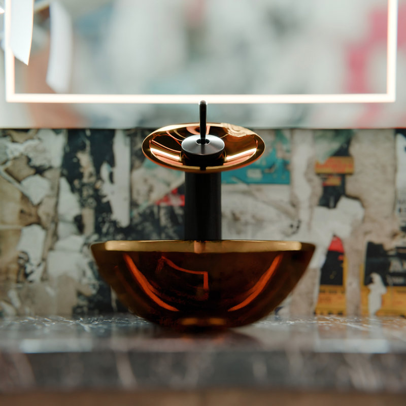 Falls Single-handle Bathroom Faucet with Drain Assembly, Oil Rubbed Bronze, Brown