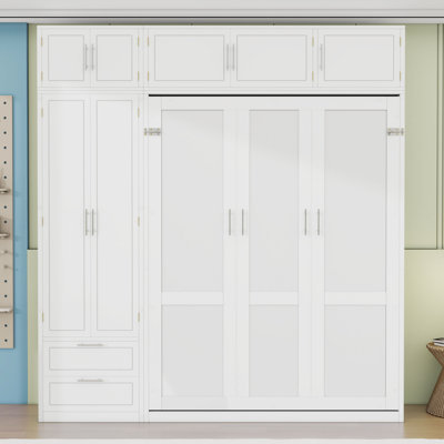 Lit escamotable avec armoire, tablettes et garde-robe Murphy
