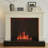 Beige Solid Wood Electric Fireplace