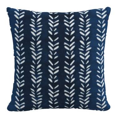 Lark Manor Sonny Throw Pillow Color: Navy Blue & Off-White