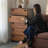 Rustic Antique Solid Wood Hallway Cabinet