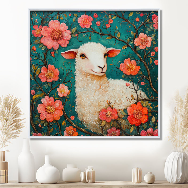 Domica - animaux, art mural, Impression encadrée flottante, H 16 po x l 16 po, Blanc