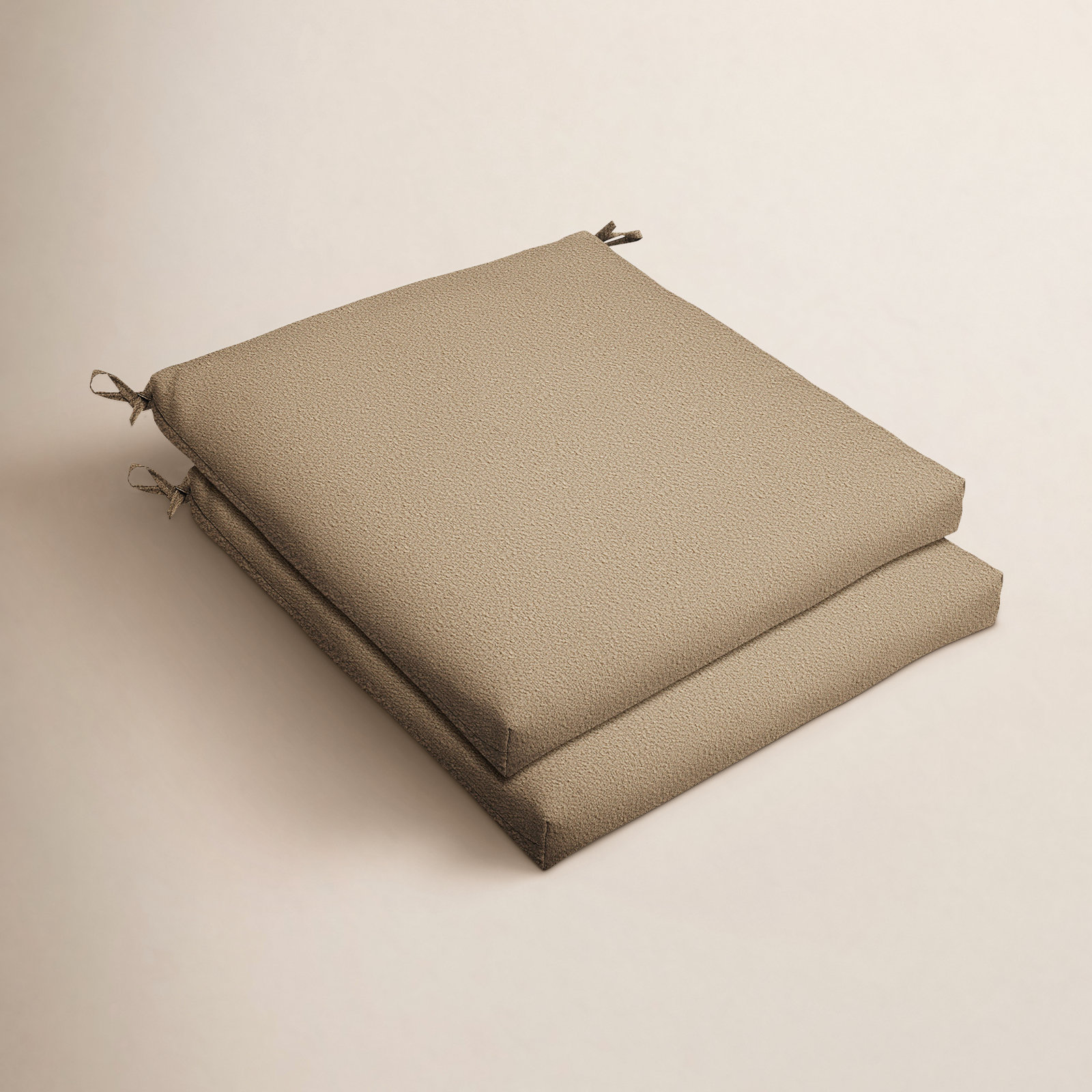 Outdoor Dining Chair Cushion, Tan, 19" x 19"