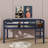 Twin Loft Bed With Guardrails And Ladder-721587309