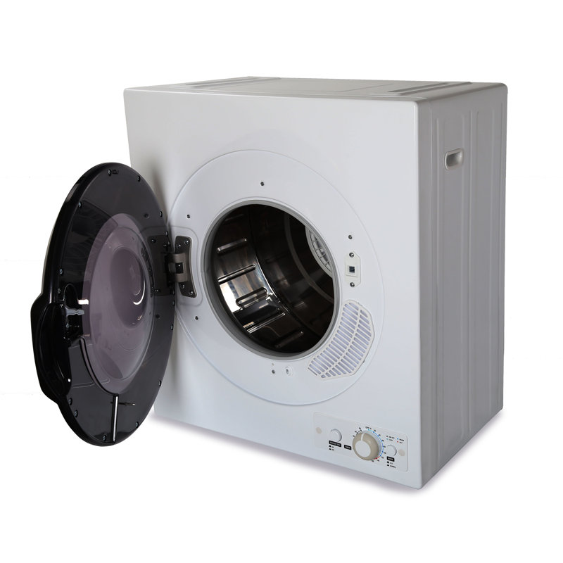 White Portable Front Loading Dryer with Moisture Sensing for RV