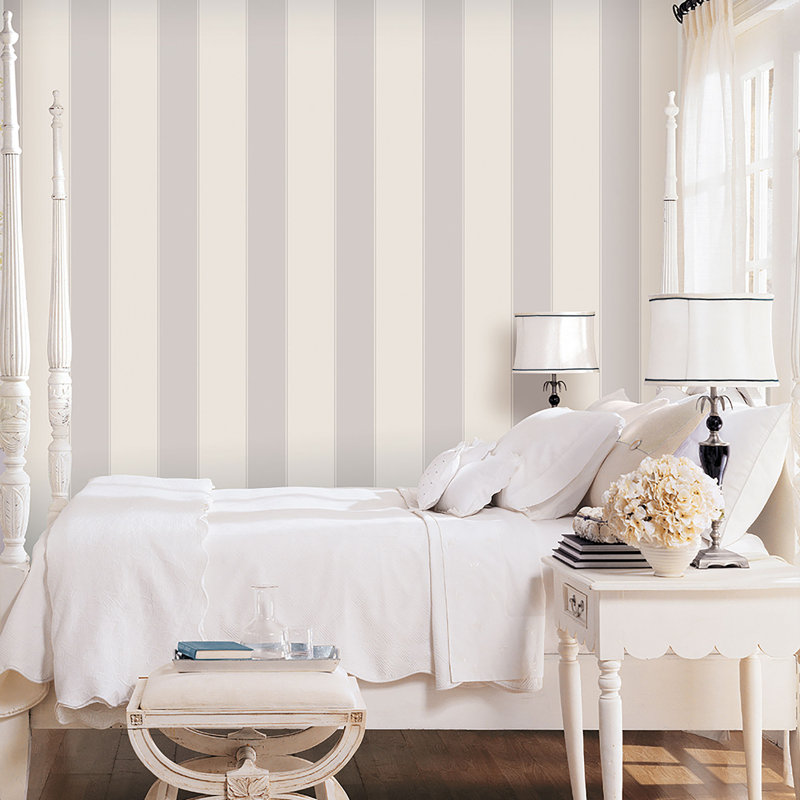 Dristy 10m x 52.8cm Matte Wallpaper Roll, Grey/Off White