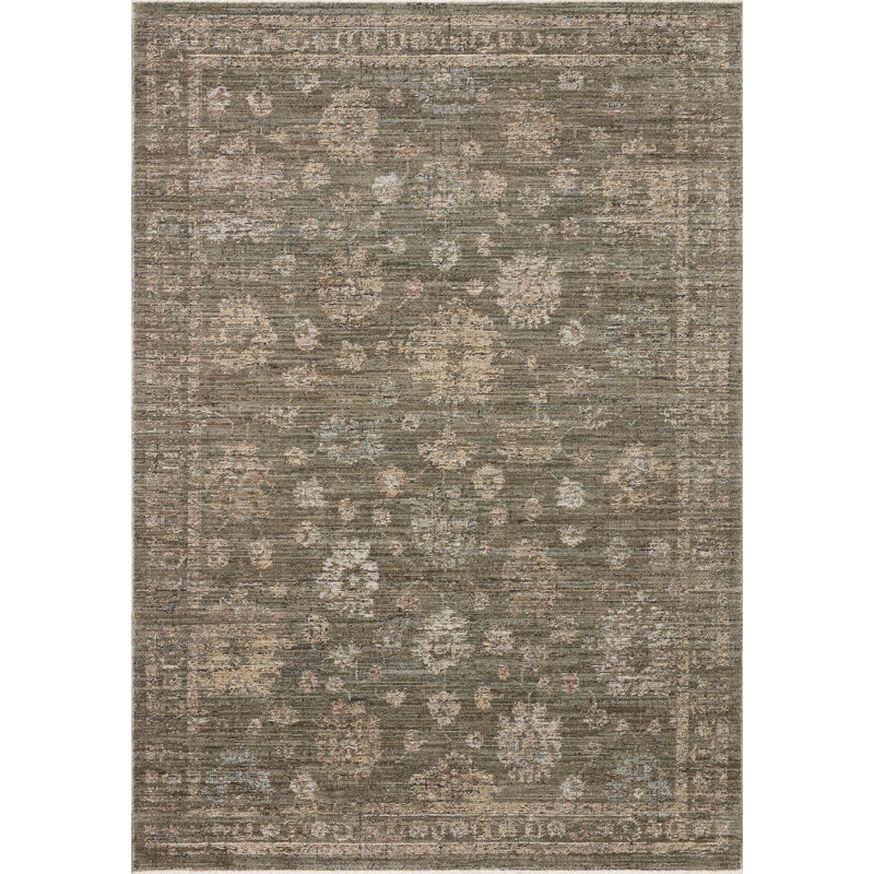 Tapis olive / sable Jacobo, Rectangle 7 pi 10 po x 10 pi