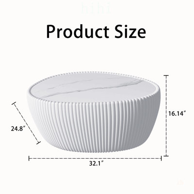 30.51 Inch Octagonal-Shaped Wooden Coffee Table, Elegant and Durable for Living Room, Bedroom, and Office