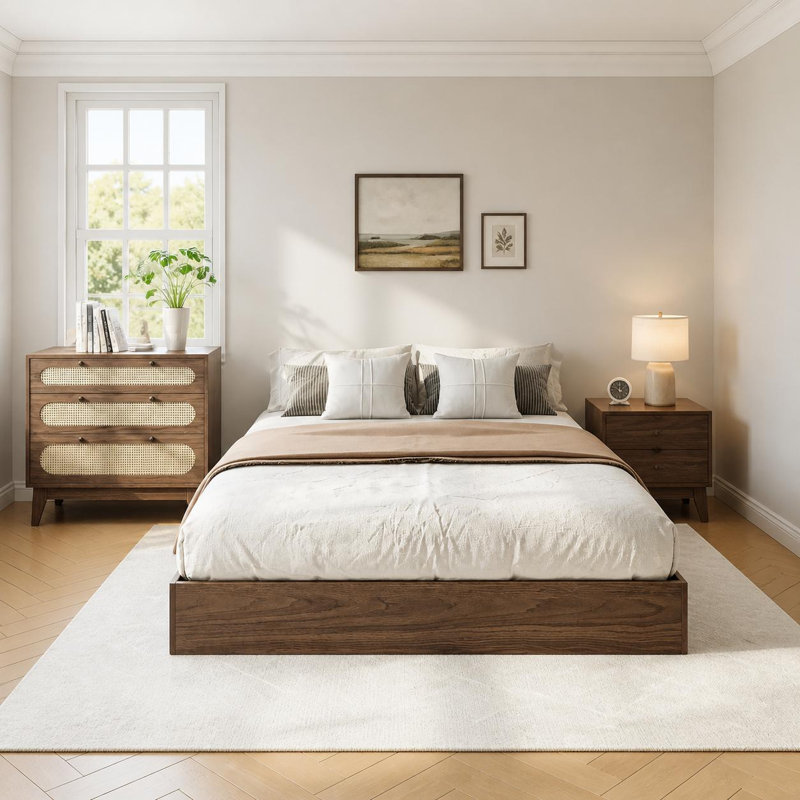 Lit plateforme Wood, Grand lit