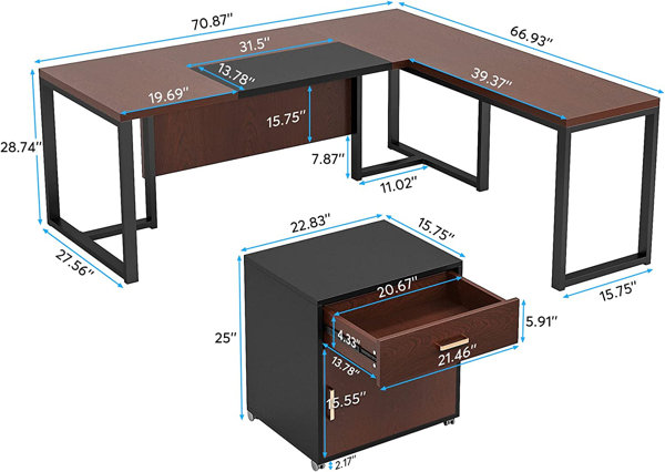 Home Office Desk Large 150cm Aluminium Framework Modern Scratch Resistant  Sonoma Oak Effect