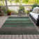 Machine Washable Indoor/Outdoor Cinead ACN1569 Green Rug