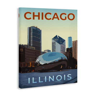 Chicago Bean Landmark Canvas, design by Victoria Barnes