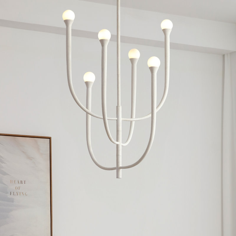 Lustre blanc mat 6 lumières VidaLite Breeze