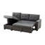 Canapé modulaire réversible en lin gris foncé de 84 po Jardin-1254627814-1254627837