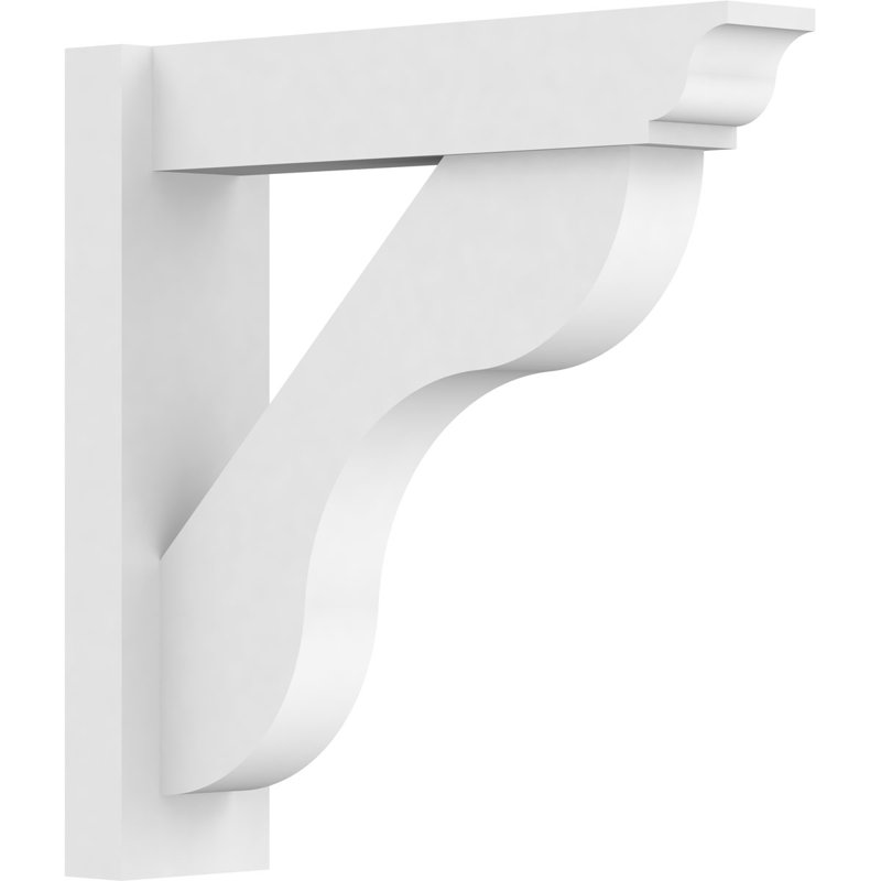 Persienne en PVC de qualité architecturale avec extrémités traditionnelles Carmel, H 20 po x P 20 po, L 5 po