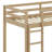Twin Loft Bed With Slide, Wood Low Loft Bed Frame, Lower Storage Space-107426428