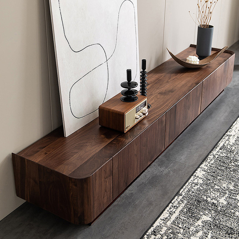 Meuble télé moderne et simple avec rangement, H 12,2 po x L 94,49 po x l 15,75 po