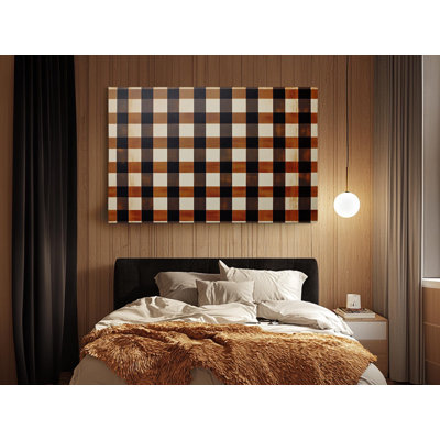 Reproduction d'art sur toile de haute qualité - Vichy brun