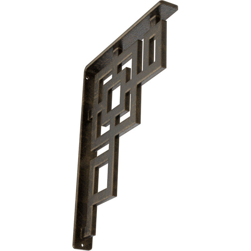 Support en fer forgé Eris, Or pâle antique, H 12 po x l 1,5 po x P 10 po