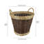 Hand Woven Wicker Laundry Basket with Handles-1631966462