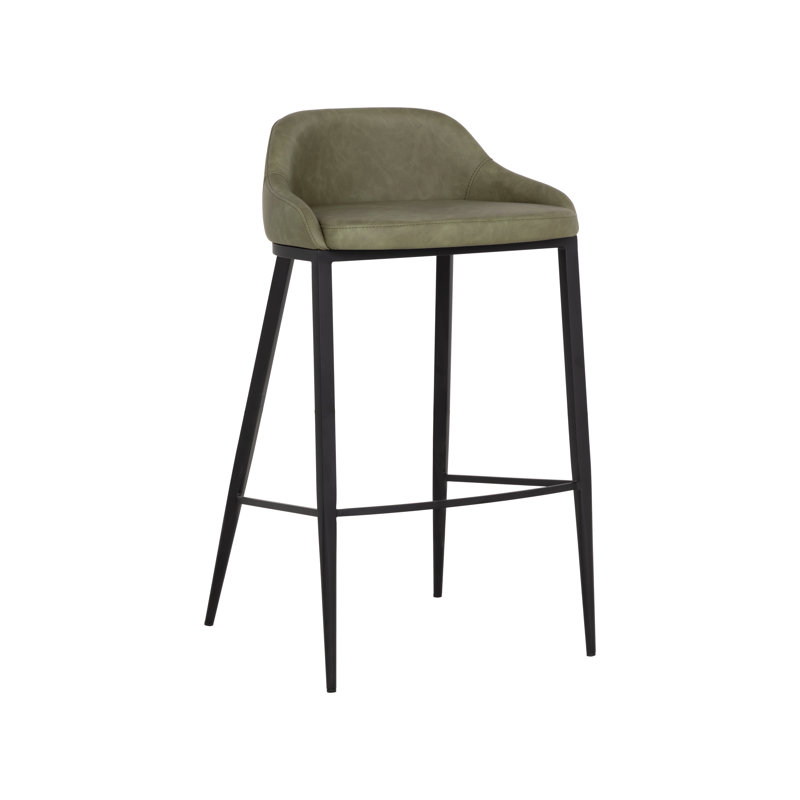 ASTRA Upholstered Stool with Metal Frame, Counter Stool (26.25" Seat Height), Ivanhoe Pine