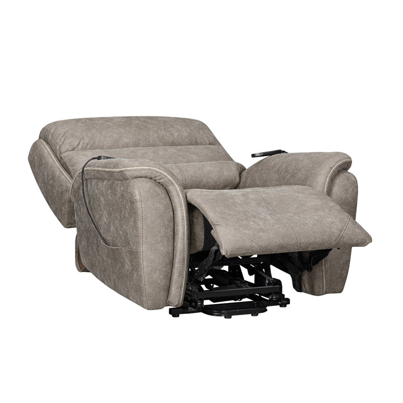 Folu Power Lift Recliner Chair With Heat And Massage, Gray Polyester Blend