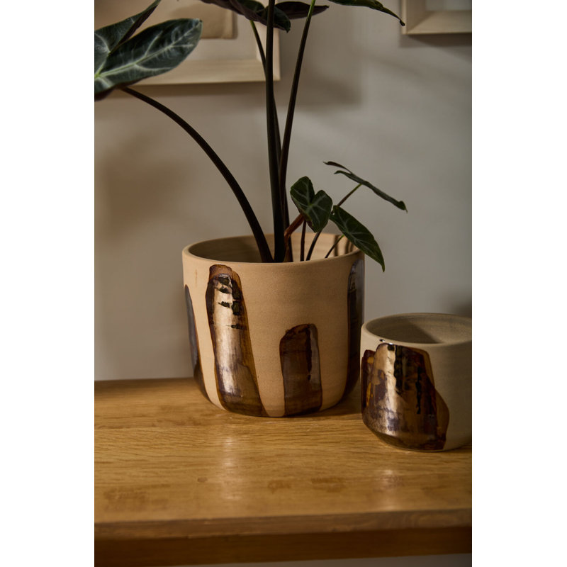Bronze Brushstroke Pot