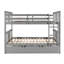 Grey Full Over Bunk Bed With & Twin Trundle. Solid Construction, Meets Bedroom Requirements In Size Stable Frame, Complements Decor