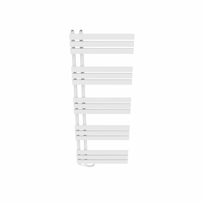 Rhyane Designer Towel Rail Heated Towel Rails, 160cm H x 60cm W x 7.35cm D, White