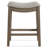 ROME + OAK Parker Backless Counter Stool, Walnut with Grey Upholstery-1964360067