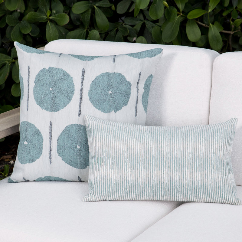 Solstice Mist Square Performance Pillow Cover & Insert