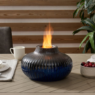 EchoFlame Ceramic Gel Fuel Outdoor Tabletop Fireplace