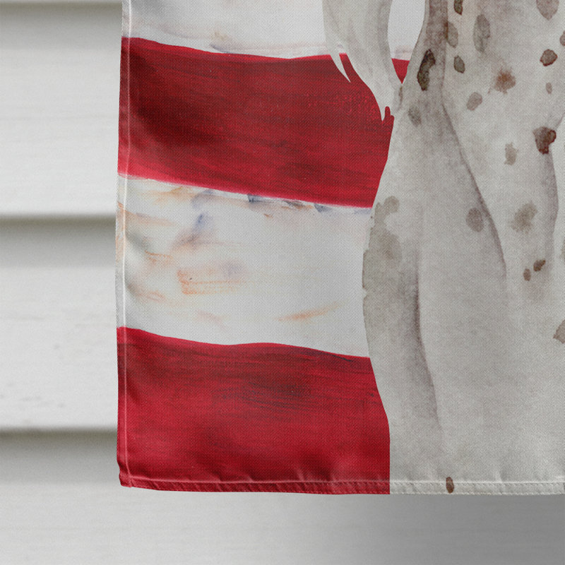 Drapeau de maison en polyester à 2 côtés Shahnur, Chien chinois à crête blanc