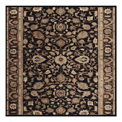 Machine Washable Turkish Brown Area Rug