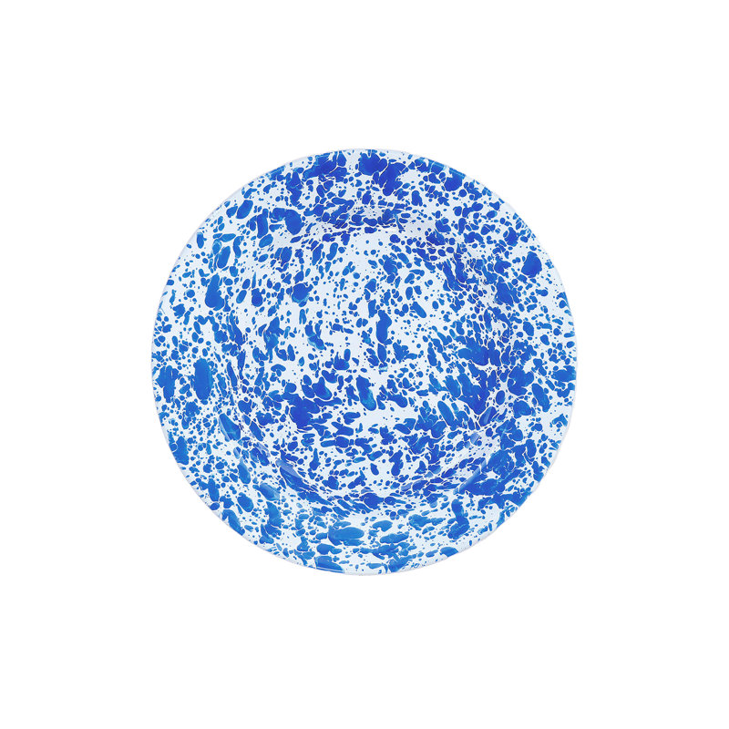 Splatter Dinner Plates, Red, Blue