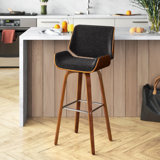 Borica 29.92" Swivel Fabric Bar Stool