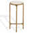 Plateau en marbre blanc / base en laiton