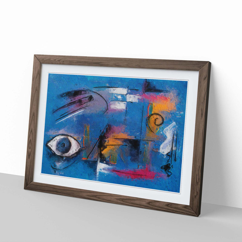 Abstract Vol.207 by S.Johnson - Framed Print, 33cm H x 45cm W x 2cm D, Walnut Framed
