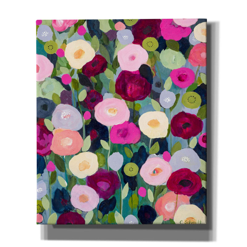 «Night Garden on Canvas» par Carrie Schmitt, H 24 po x l 20 po x P 0,75 po