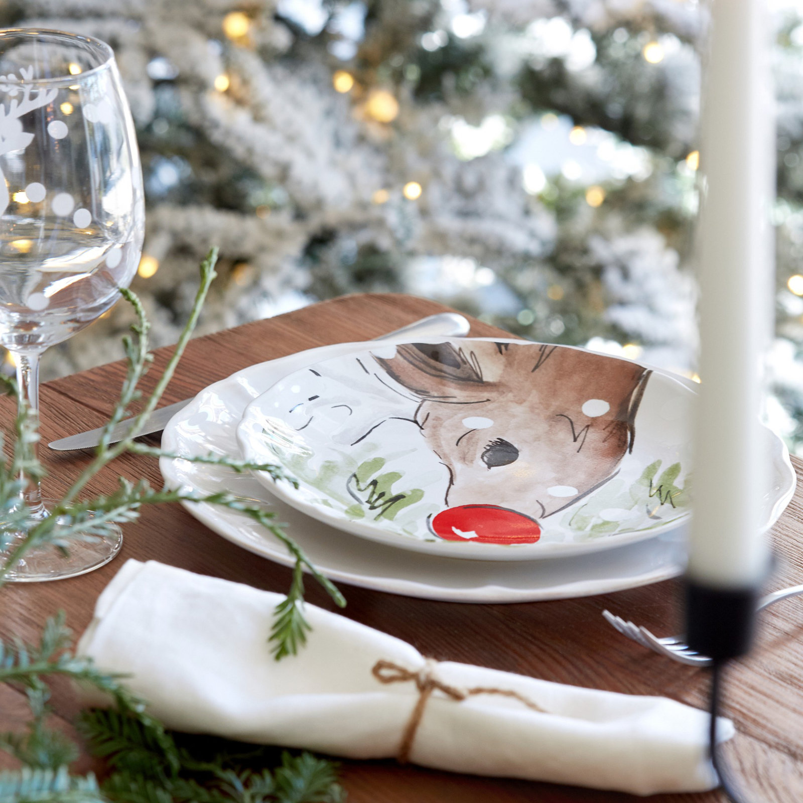 Costa Nova Deer Friends Salad Plates