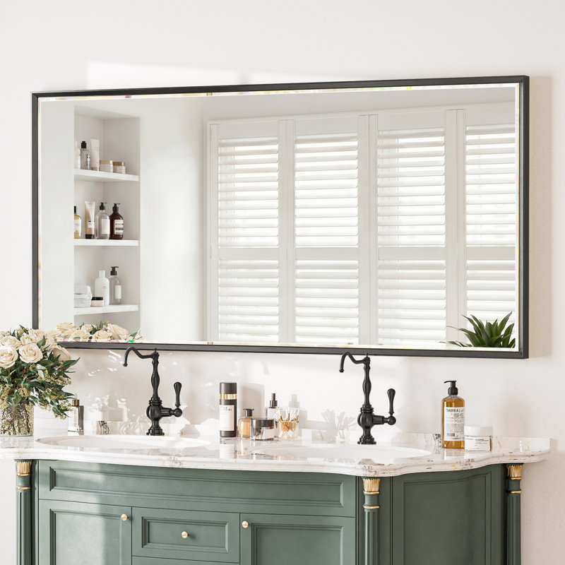 Miroir de salle de bain, Noir, 36''×72''