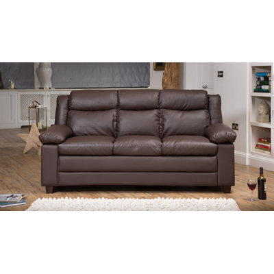 3 Seater Faux Leather Sofa