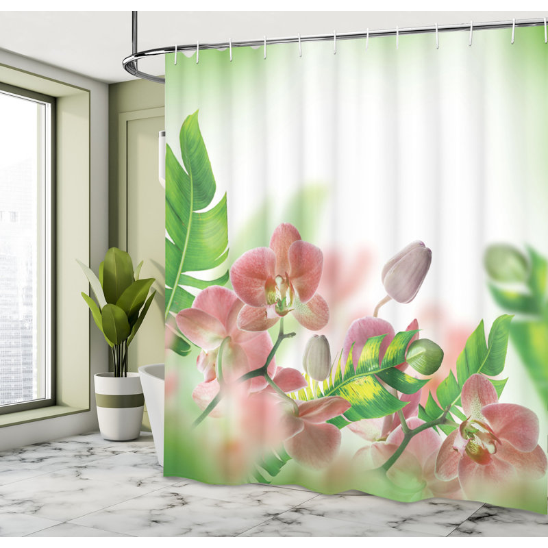 Shower Curtain with Hooks Included, 70"H x 69"W